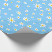 Blue Daisy Wrapping Paper Geschenkpapier (Ecke)