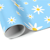 Blue Daisy Wrapping Paper Geschenkpapier (Rolleneckpunkt)