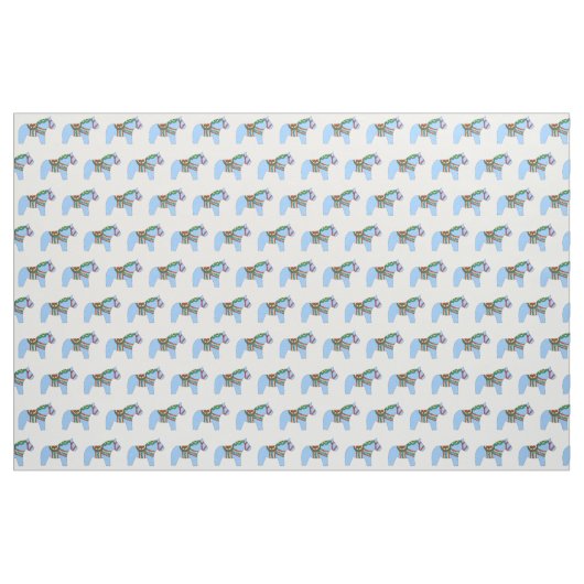 Blue Dala Horse Fabric Stoff (Yard (91,4 cm))