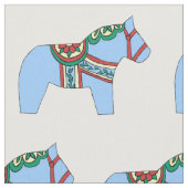 Blue Dala Horse Fabric Stoff (Nahaufnahme)