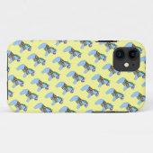 Blue Dala Horse iPhone case (Rückseite (Horizontal))