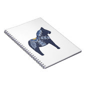 Blue Dala Horse Notizblock (Rechte Seite)