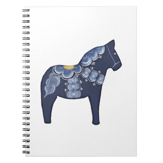 Blue Dala Horse Notizblock (Vorderseite)