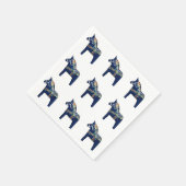 Blue Dala Horse Paper Napkins Serviette (Ecke)