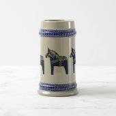 Blue Dala Horse Stein Bierglas (Mittel)