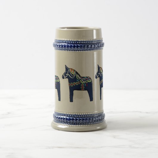 Blue Dala Horse Stein Bierglas (Mittel)