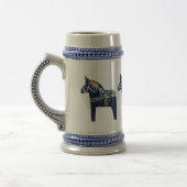 Blue Dala Horse Stein Bierglas (Links)