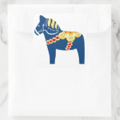 Blue Dala Horse Sticker (Tasche)