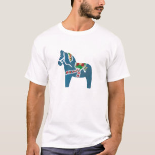 Blue Dala Horse T - Shirt