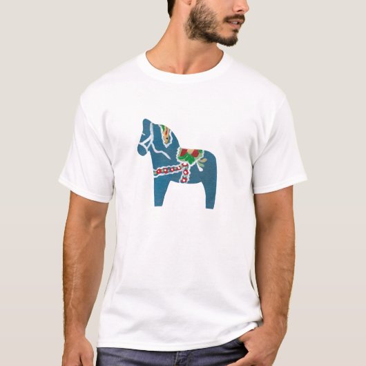 Blue Dala Horse T - Shirt (Vorderseite)