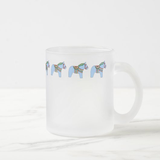 Blue Dala Horse Tasse (Rechts)