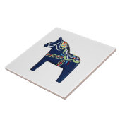Blue Dala Horse Tile Fliese (Seite)