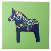 Blue Dala Pferde Fliese (Vorderseite)
