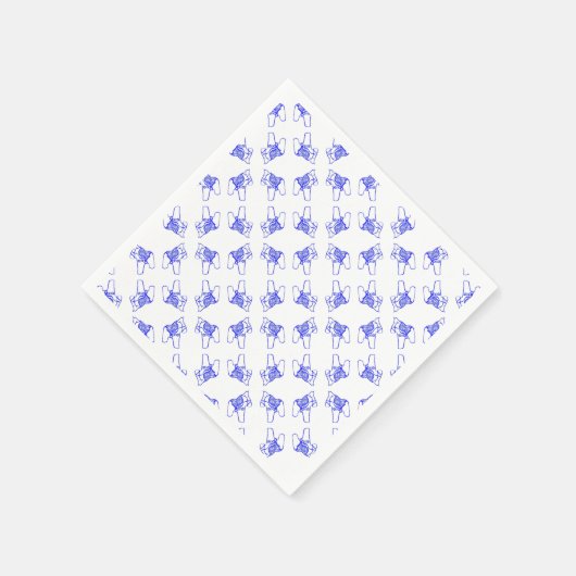 Blue Dala Pferde Serviette (Ecke)