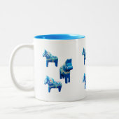 Blue Dala Pferde Zweifarbige Tasse (Links)