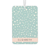 Blue Dalmatiner Spots, Dalmatiner Punkte, Ihr Name Autolufterfrischer (Rückseite)