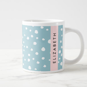 Blue Dalmatiner Spots, Dalmatiner Punkte, Ihr Name Jumbo-Tasse