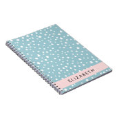 Blue Dalmatiner Spots, Dalmatiner Punkte, Ihr Name Notizblock (Rechte Seite)