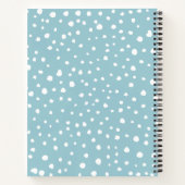 Blue Dalmatiner Spots, Dalmatiner Punkte, Ihr Name Notizblock (Rückseite)