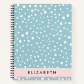 Blue Dalmatiner Spots, Dalmatiner Punkte, Ihr Name Notizblock (Vorderseite)