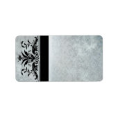 Blue Damask Address Labels - Adressaufkleber (Vorne)