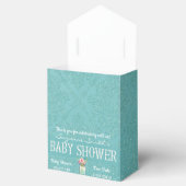 Blue Damask Baby Dusche Fevor Box Geschenkschachtel (Geöffnet)
