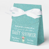 Blue Damask Baby Dusche Fevor Box Geschenkschachtel (Vorderseite)