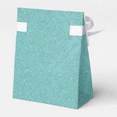 Blue Damask Baby Dusche Fevor Box Geschenkschachtel (Rückseite)