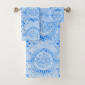 Blue Damask Badetuch Set (Insitu)