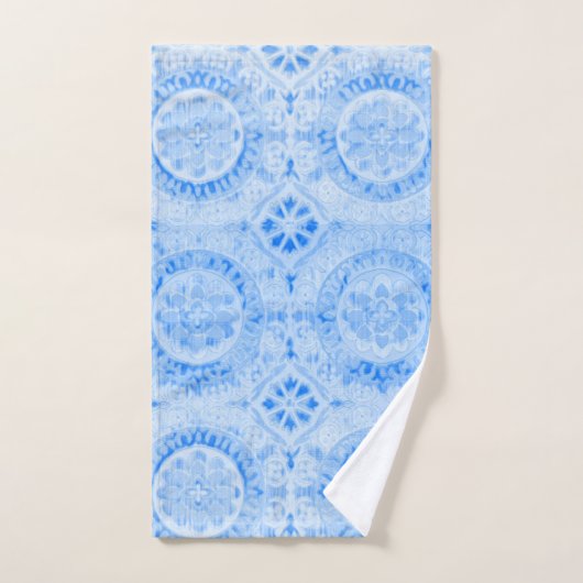 Blue Damask Badetuch Set (Handtuch)