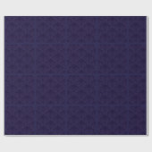 Blue Damask Bows Geschenkpapier (Flach)