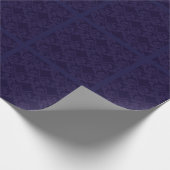 Blue Damask Bows Geschenkpapier (Ecke)