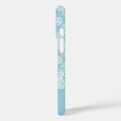 Blue Damask Case-Mate iPhone Hülle (Rückseite / Links)