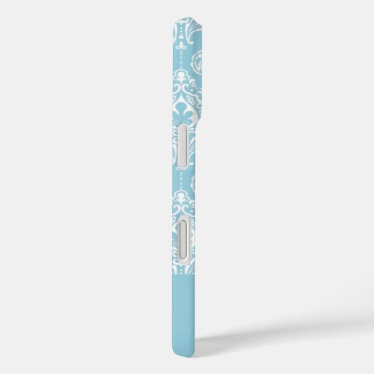 Blue Damask Case-Mate iPhone Hülle (Rückseite / Rechts)