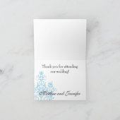 Blue Damask Custom Danke Card (Innenseite)