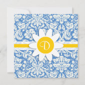 Blue Damask; Daisy Einladung (Rückseite)