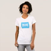Blue Damask Es ist ein Junge, der Personalisierte T-Shirt (Vorne ganz)
