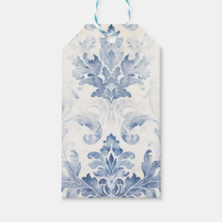 Blue Damask Geschenkanhänger