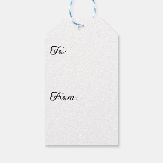 Blue Damask Geschenkanhänger (Rückseite)