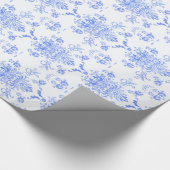 Blue Damask Geschenkpapier (Ecke)