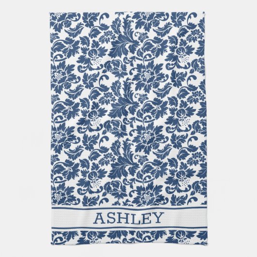 Blue Damask Geschirrtuch (Vertikal)