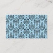 Blue Damask Hochzeitstisch-Platzkarten Platzkarte (Rückseite)