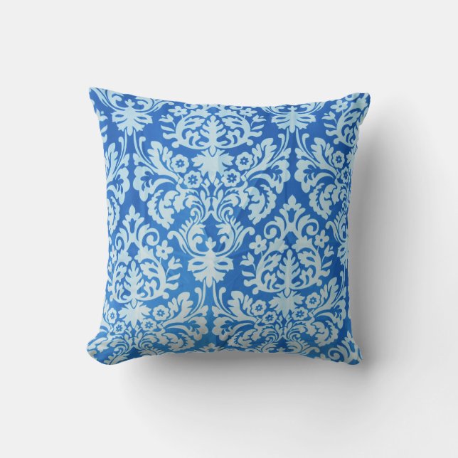 Blue Damask Kissen (Vorderseite)