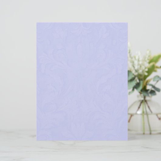 Blue Damask Letterhead Briefbogen (Stehend Vorderseite)