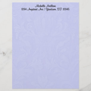 Blue Damask Letterhead Briefbogen