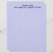 Blue Damask Letterhead Briefbogen (Vorne/Hinten)