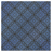Blue Damask Medallion Pattern Stoff (Nahaufnahme)