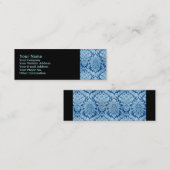 BLUE DAMASK MINI VISITENKARTE (Vorne/Hinten)
