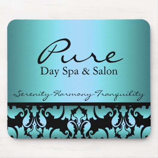 Blue Damask Mousepad (Vorne)