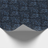 Blue Damask on Dark Blue Geschenkpapier (Ecke)